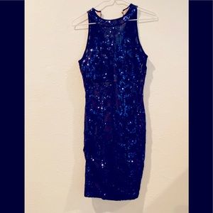 Blue sequin Emerald Sundae dress